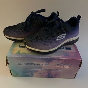 Skechers Kids' Gradient Blue and Purple Sneakers